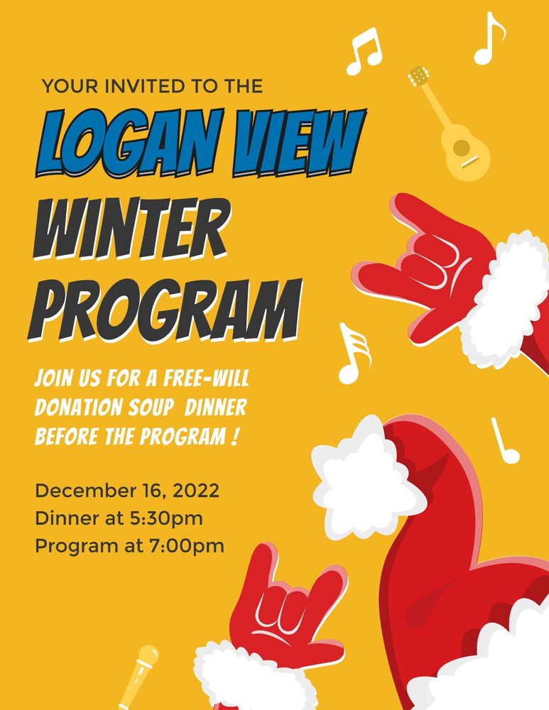 winter program soup Diner flyer