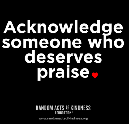Acknowledge someone who deserves praise text