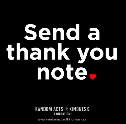 Send a thank you note text
